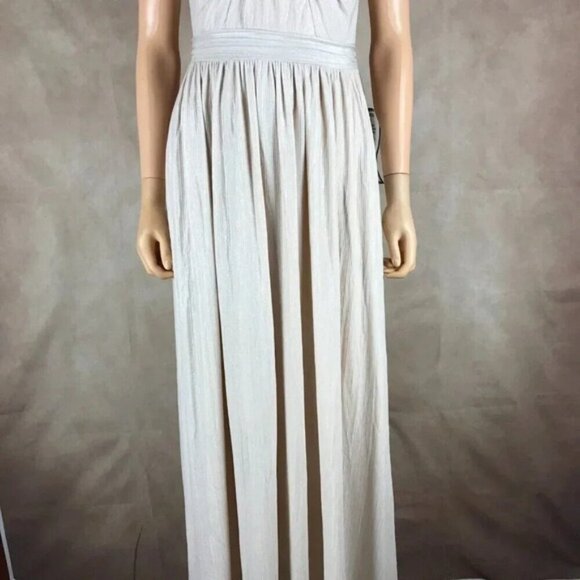 ADRIANNA PAPELL V-Neck Shimmer Gown with Pockets NWT 4 - Picture 4 of 12